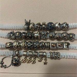 Pandora Lot 14k & Silver Lot